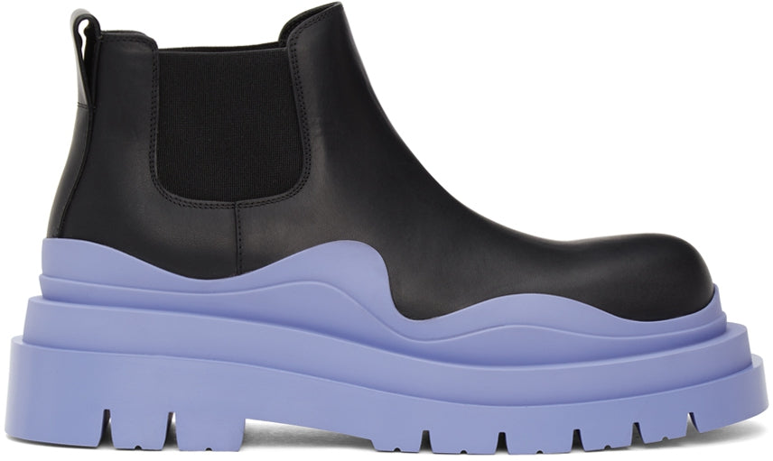 B*VT Low Top Boots Black Blue Low