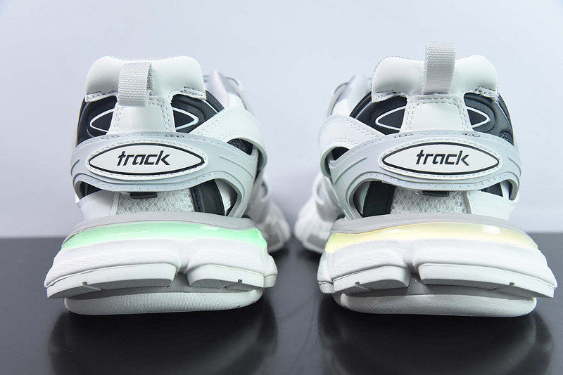 B*lenciaga Track led sole White grey