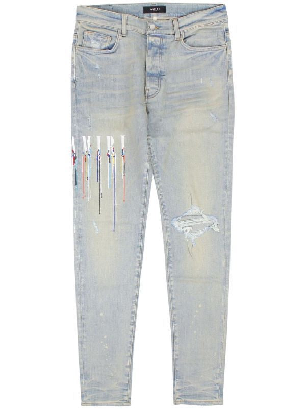 AM*RI
paint drip logo straight-fit jeans