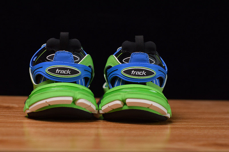 B*lenciaga Track Green Blue