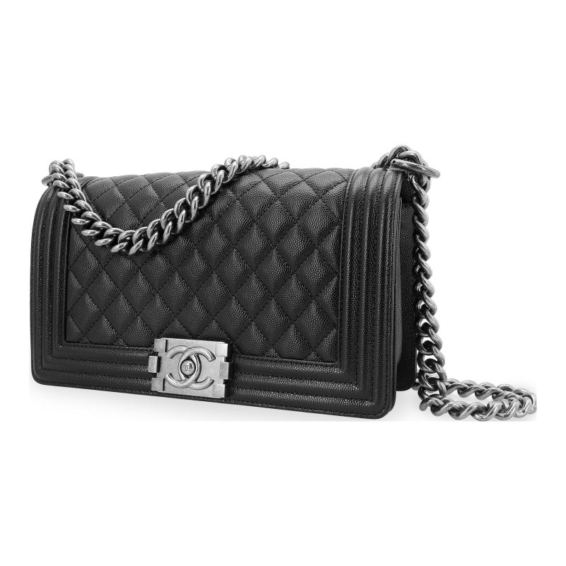 Cha Boy Flap
Quilted Medium Caviar Black