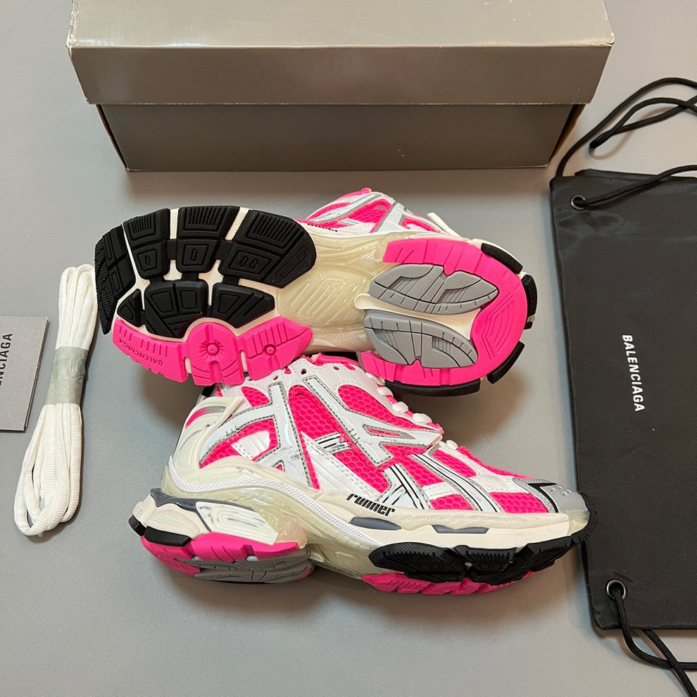 B*lenciaga Runner
White Fluo Pink