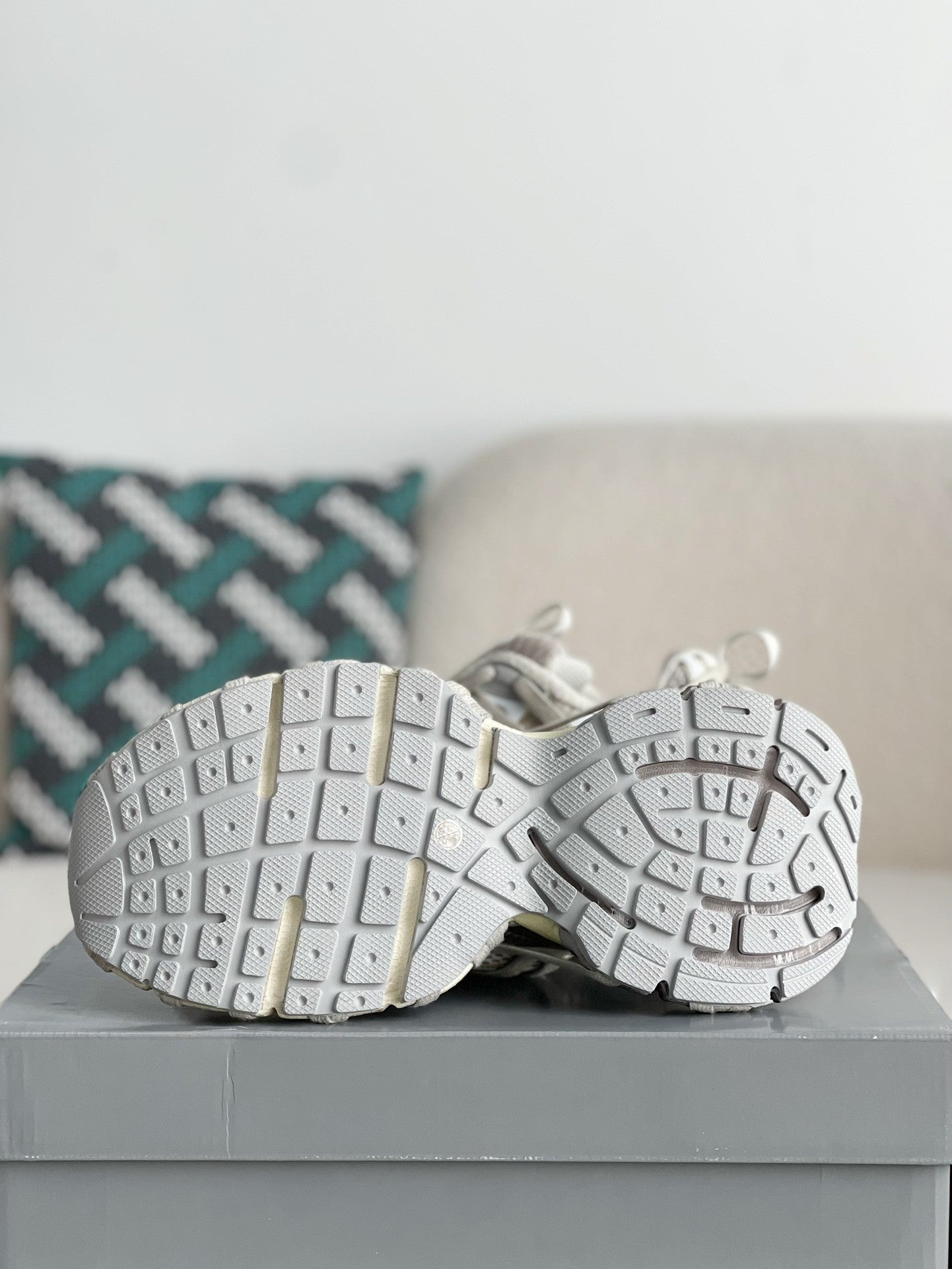 B*lenciaga 3XL light beige mesh and polyurethane
