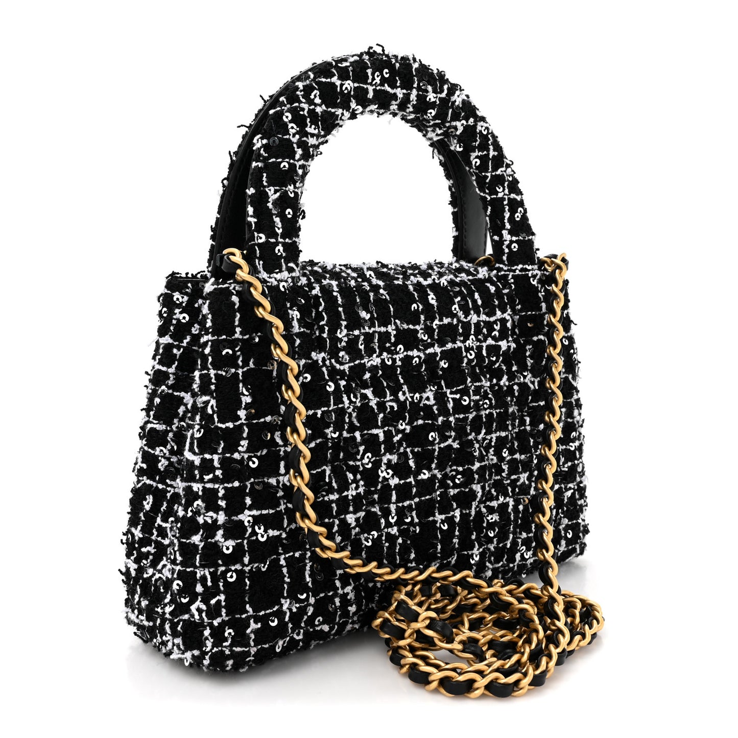 Cha Handbag Black White
