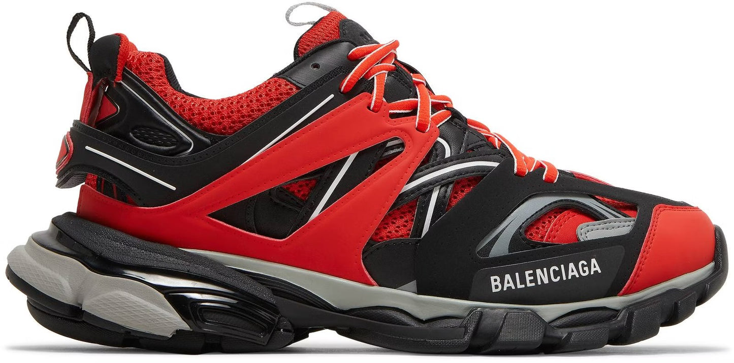 B*lenciaga Track red grey black white