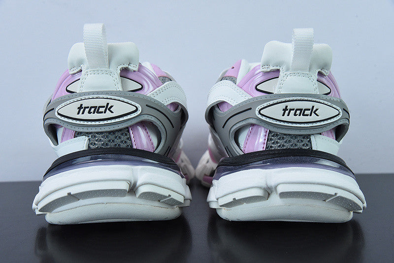 B*lenciaga Track White Pink Pink Grey
