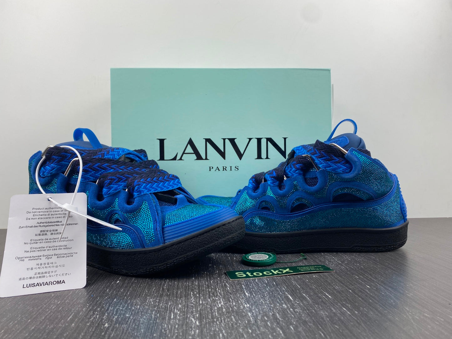 L*nvin curb Rhinestones - Majorelle Blue
