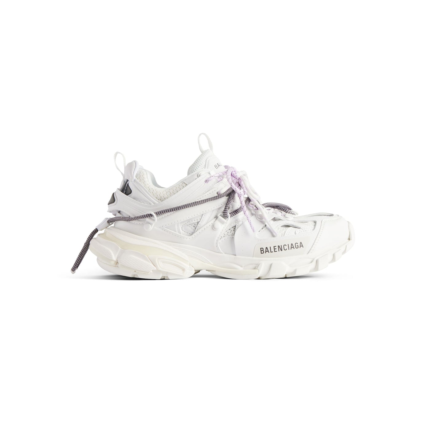 B*lenciaga track Trail laces White Lilac