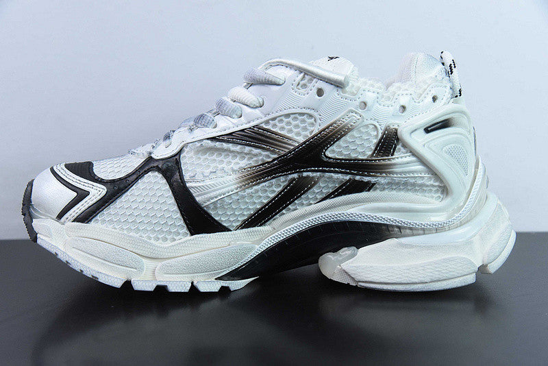 B*lenciaga Runner White Black Gradient