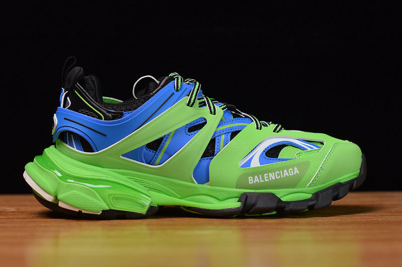 B*lenciaga Track Green Blue