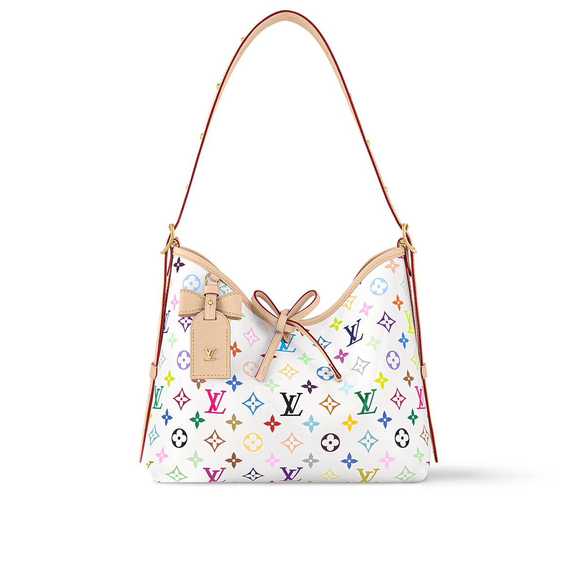 L*V*T x T*M Handbag Carr*All PM Monogram White Multicolor