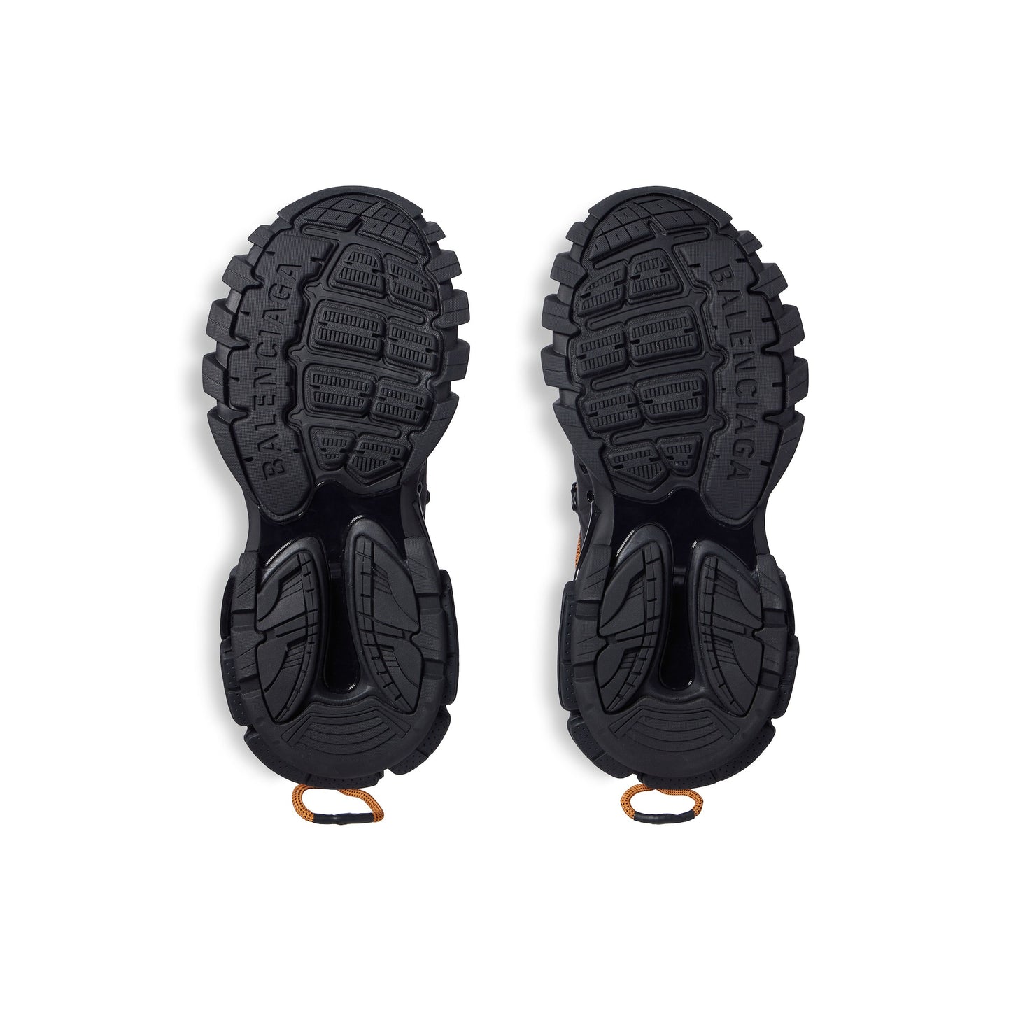 B*lenciaga track Trail laces Black orange