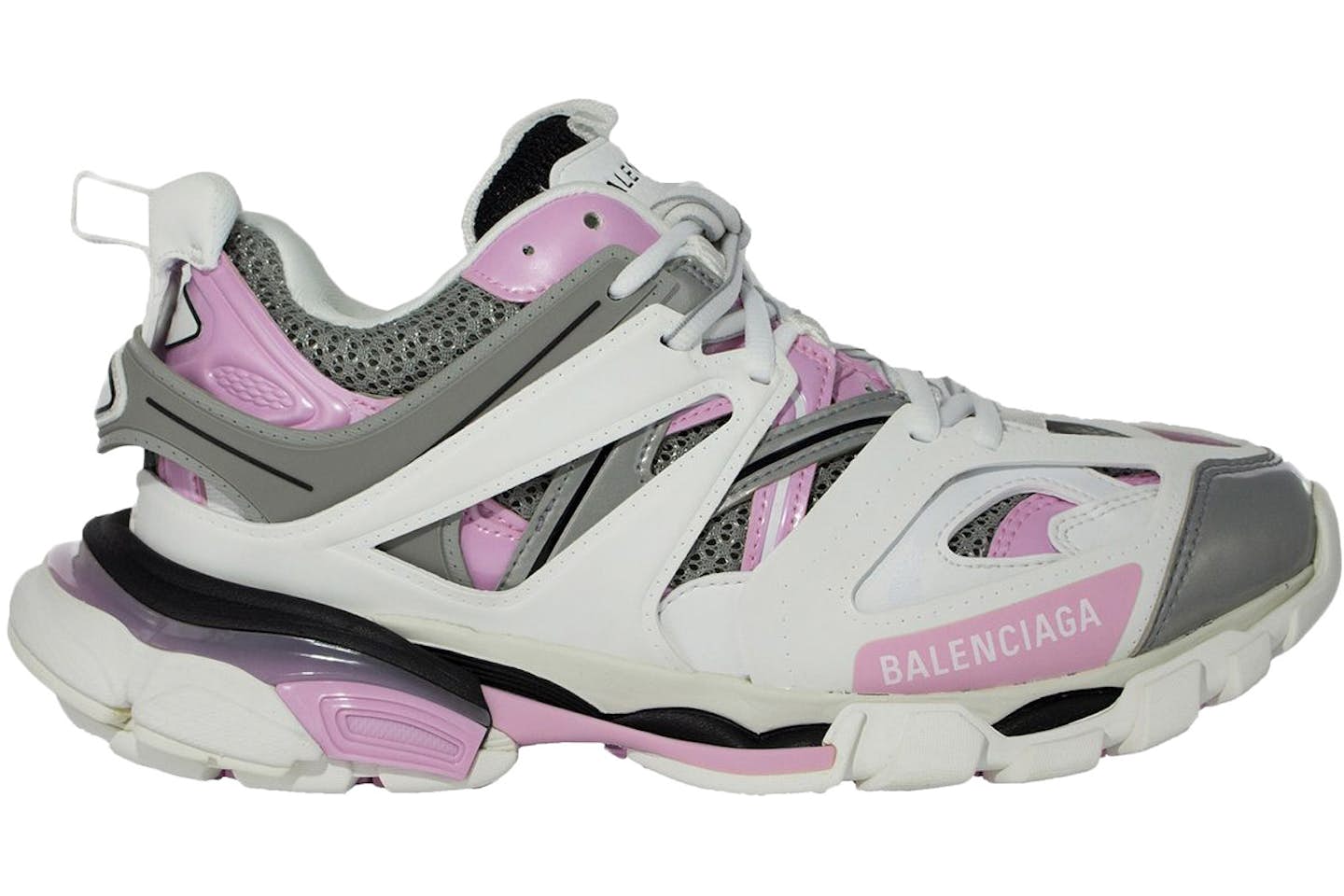 B*lenciaga Track White Pink Pink Grey