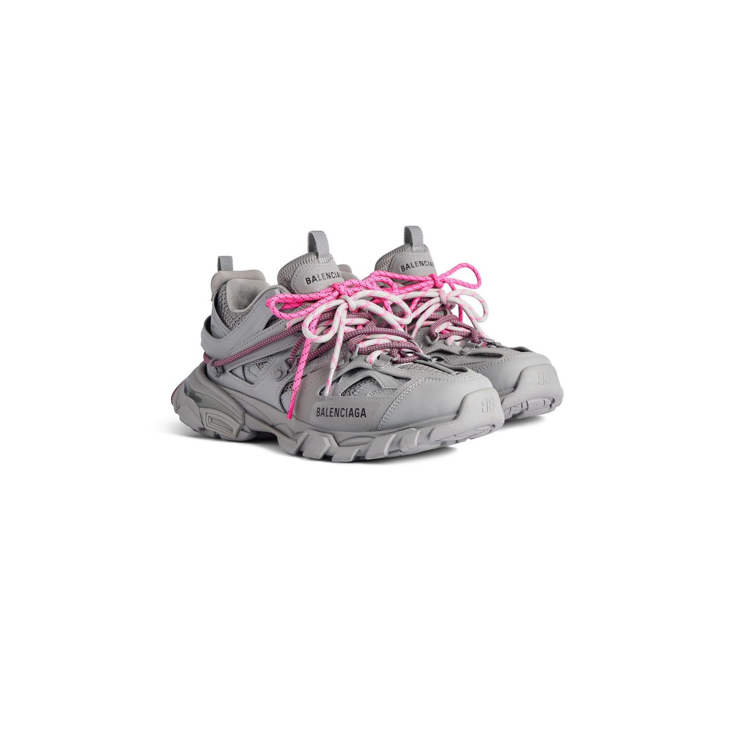 B*lenciaga track Trail laces Grey Pink