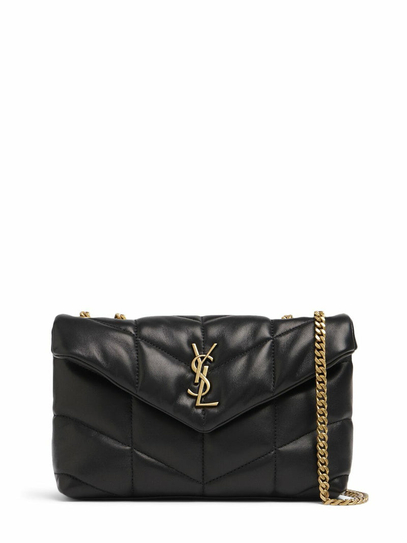 YSLT Puffer Toy Quilted Leather Black Shoulder Bag