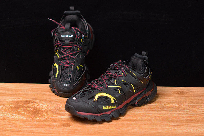 B*lenciaga Track Black Bordeaux'