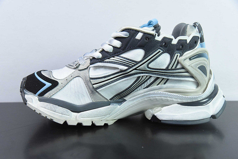 B*lenciaga Runner white, beige, grey and blue