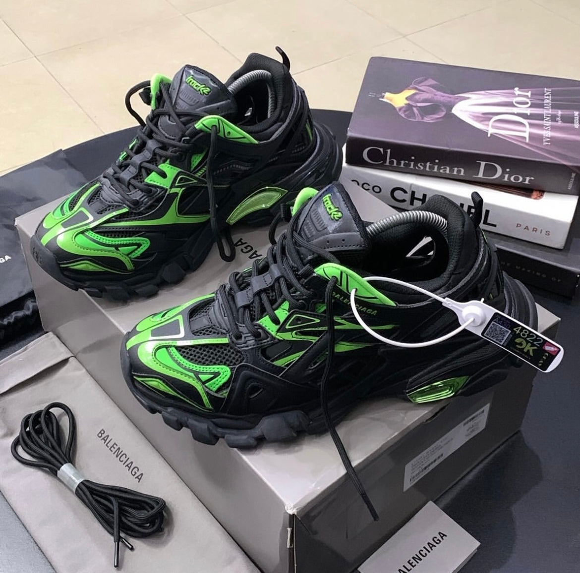 B*lenciaga Track 2 Black green