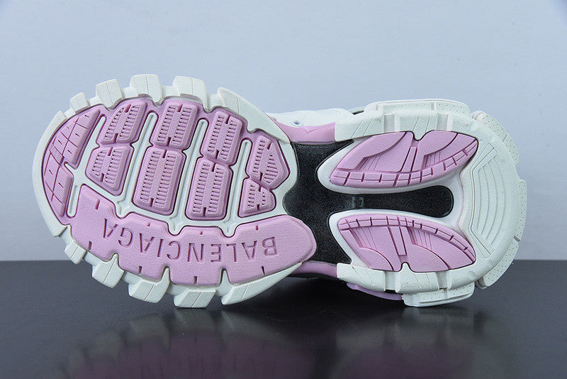 B*lenciaga Track White Pink Pink Grey