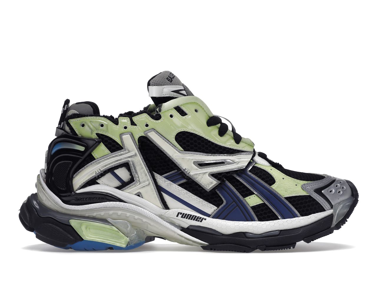 B*lenciaga Runner Green Blue Black Grey