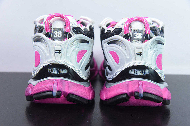 B*lenciaga runner silver pink