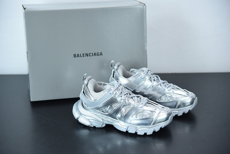 B*lenciaga Track triple silver