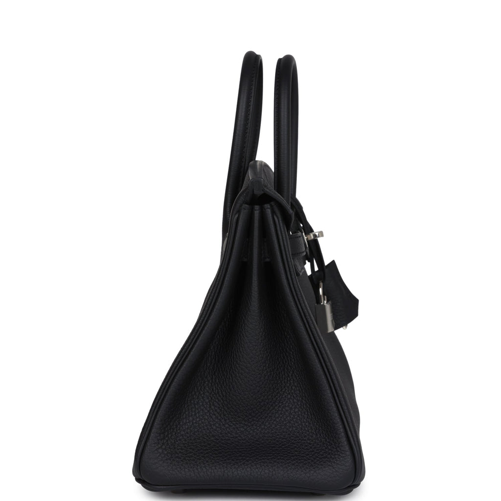 H*M Handbag B*rkin 25 Black Togo Palladium Hardware