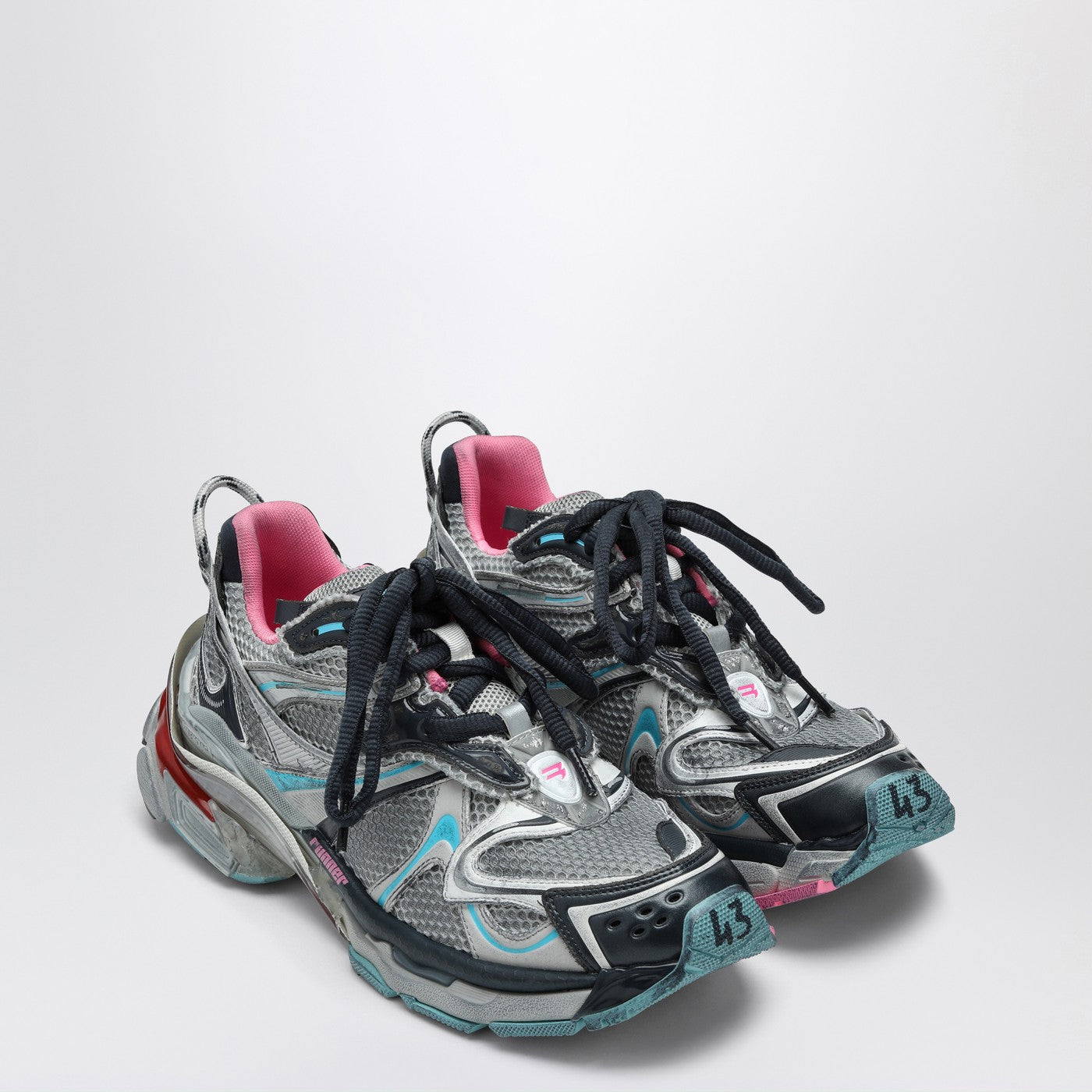 B*lenciaga Runner 2.0 Grey/Blue/Pink