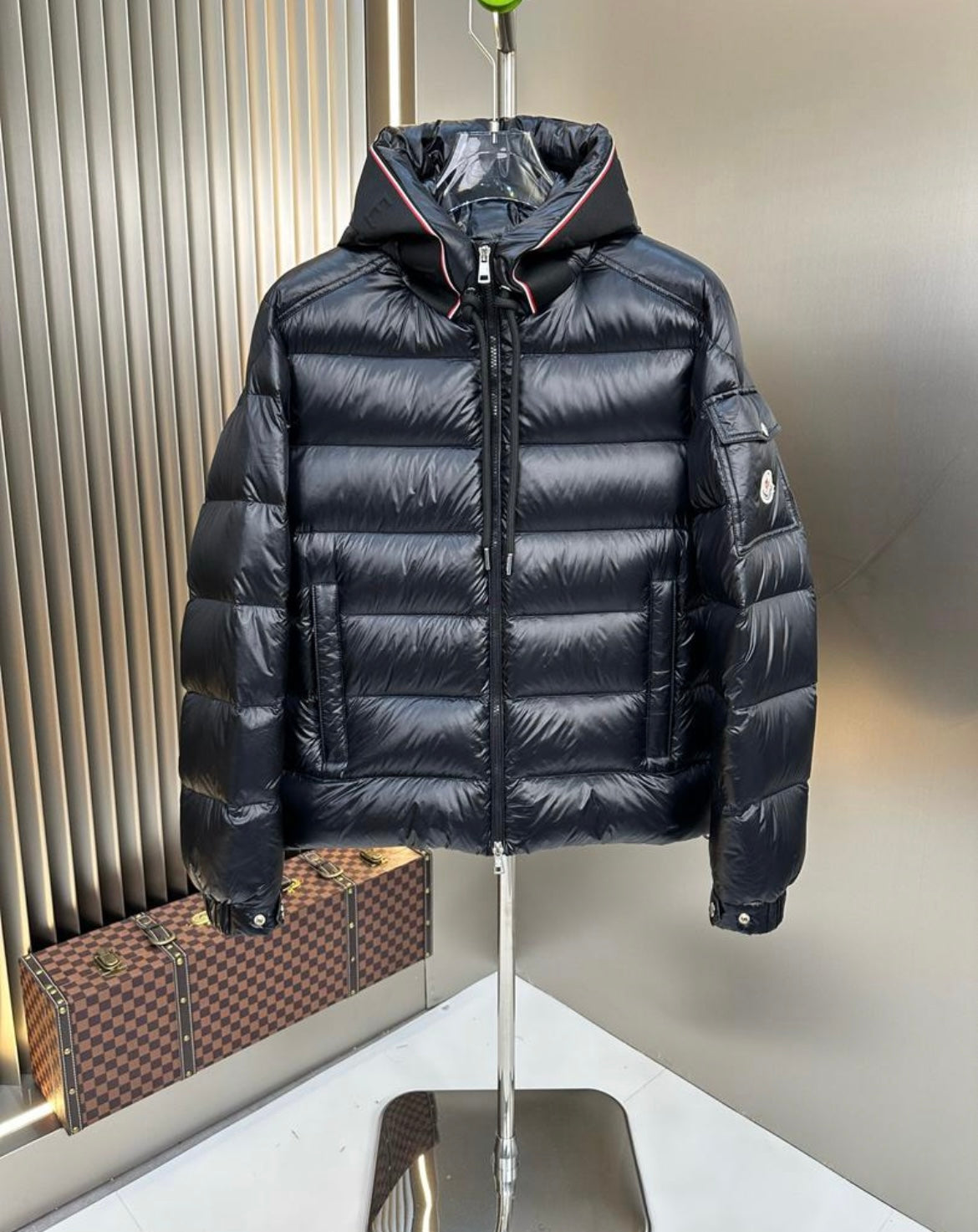 M*ncler Pavin Hooded Down Jacket in Black
