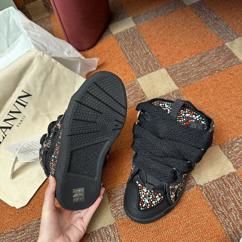 L*nvin curb Black rhinestone
