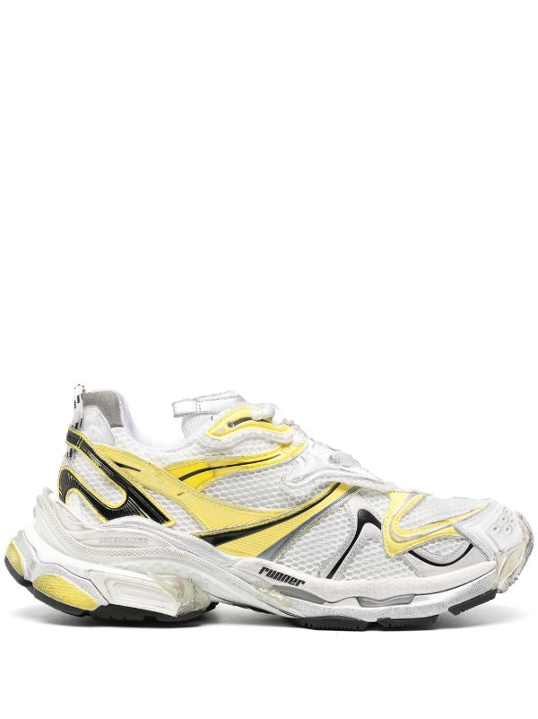 B*lenciaga runner white yellow black