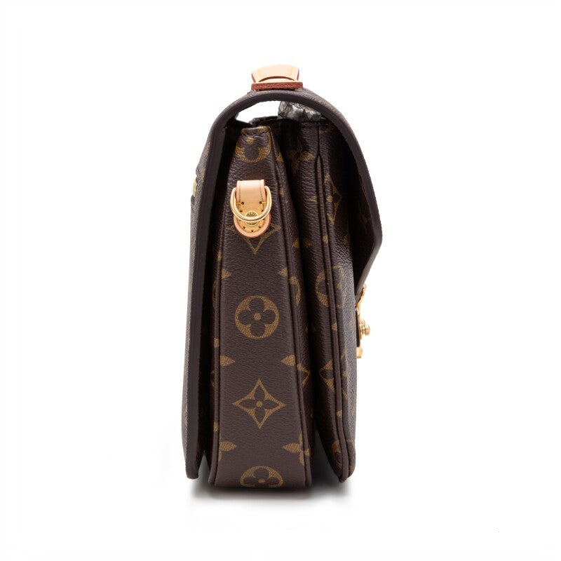 L*V*T Brown Monogram Coated Canvas Pochette Métis