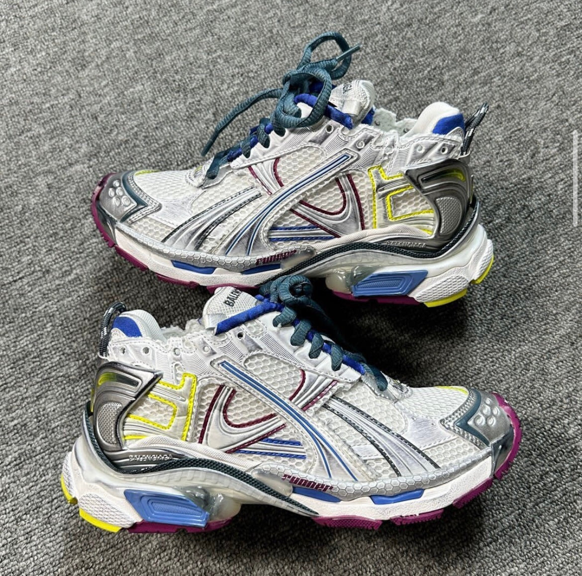 B*lenciaga runner WHITE/BLUE/PURPLE/YELLOW
