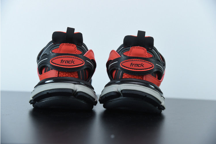 B*lenciaga Track red grey black white