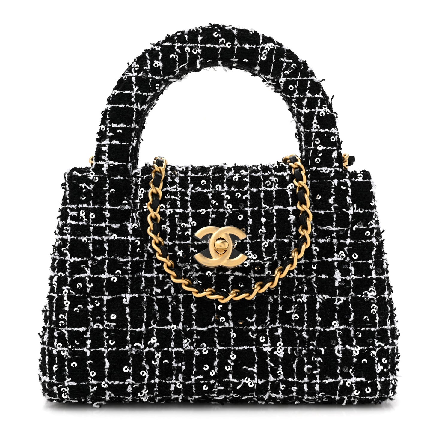 Cha Handbag Black White