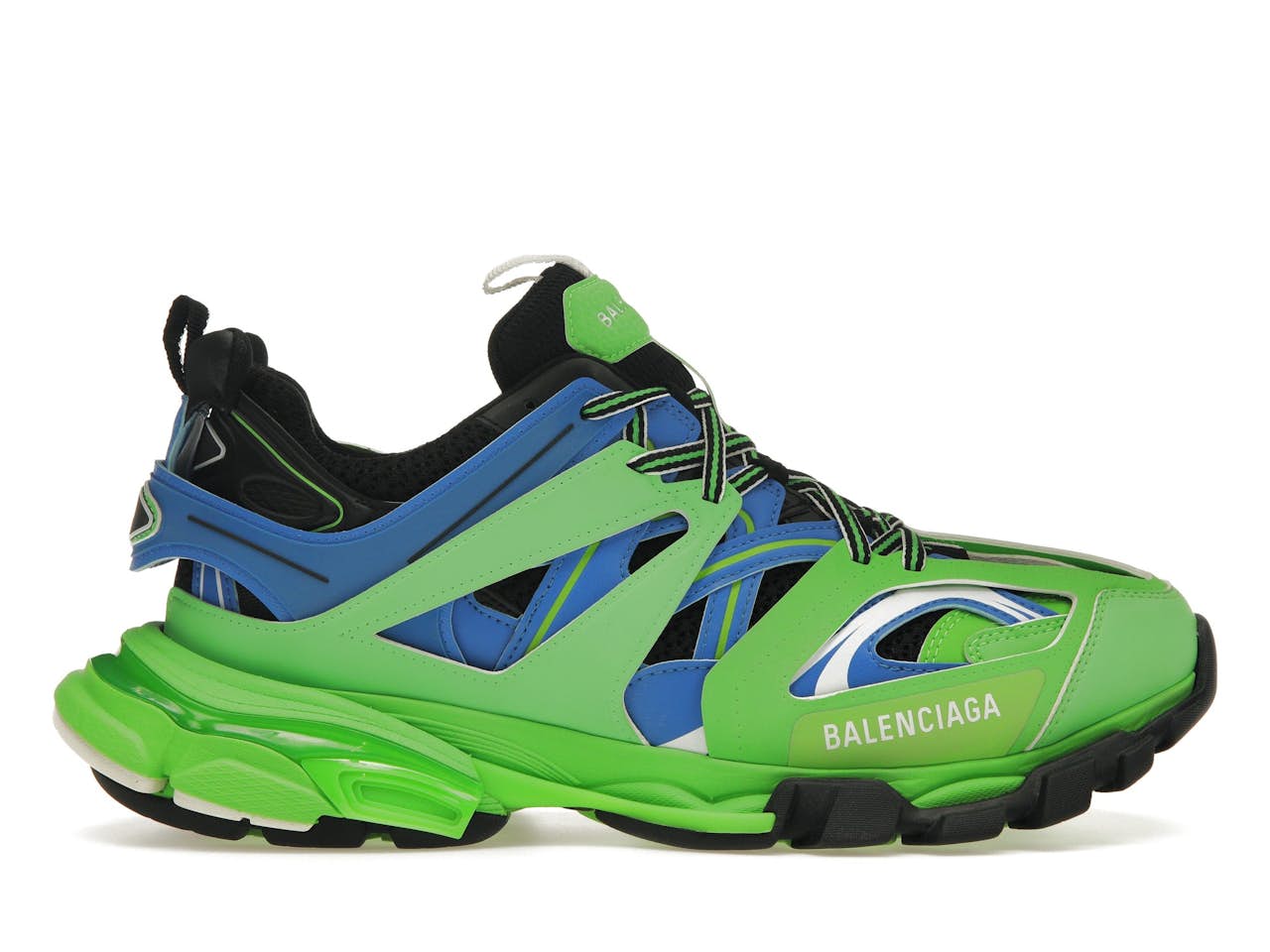 B*lenciaga Track Green Blue