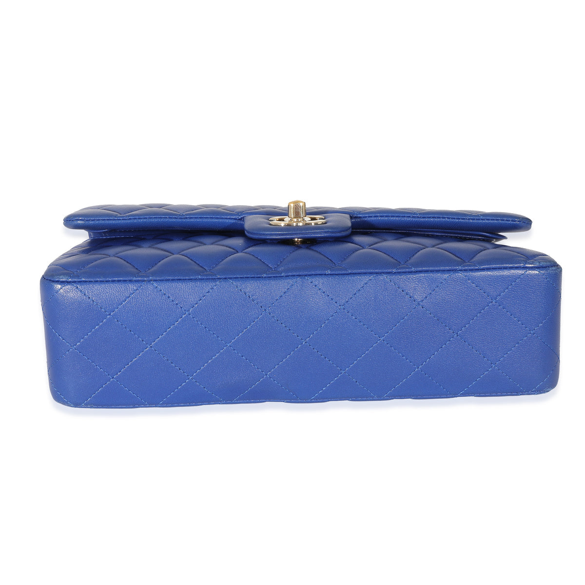 Cha Royal Blue Lambskin Medium Classic Flap Bag