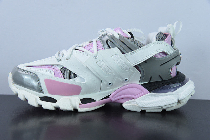 B*lenciaga Track White Pink Pink Grey