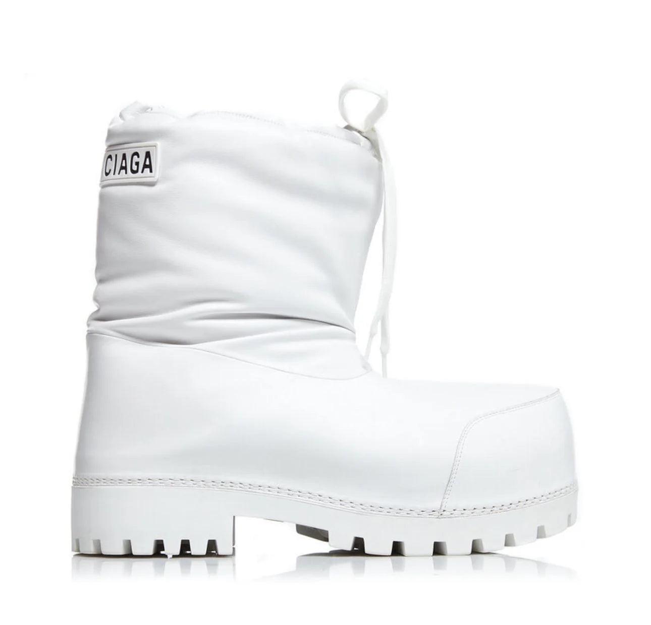 B*lenciaga Alaska Low Boot White