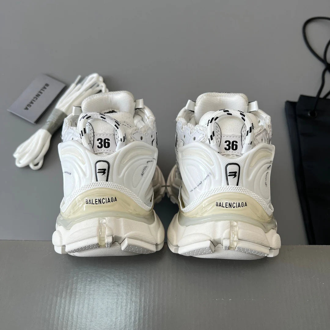 B*lenciaga runner white