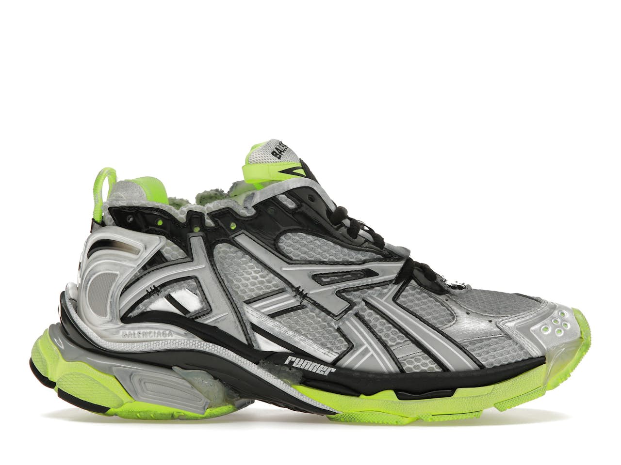 B*lenciaga Runner White Neon Yellow