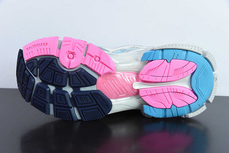 B*lenciaga Runner grey, pink and blue mesh