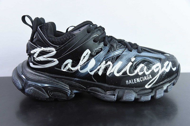 B*lenciaga track black graffiti