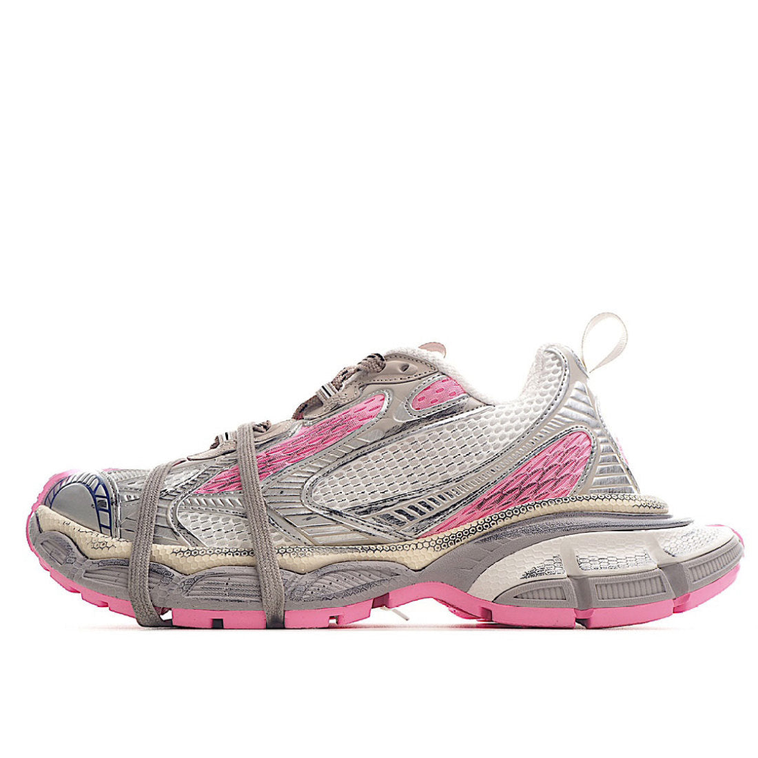 B*lenciaga 3XL white grey pink