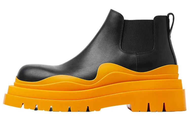 B*VT Low Top Boots Black Orange