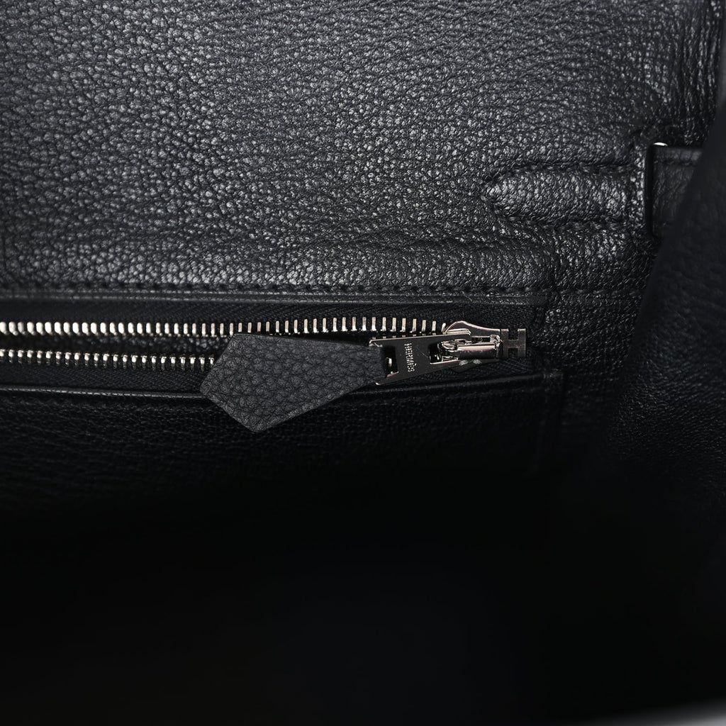 H*M Handbag B*rkin 25 Black Togo Palladium Hardware