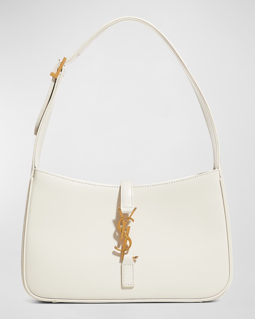 YSLT Le 5 A 7 YSL Shoulder Bag in Smooth Leather White