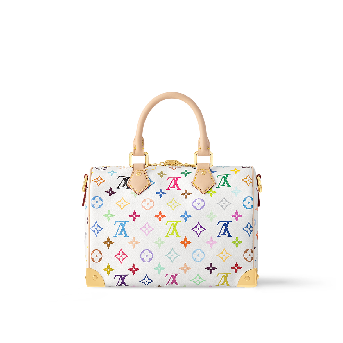 L*V*T x T*M Bag Sp*edy B*ndo*lière 25 Monogram White Multicolor