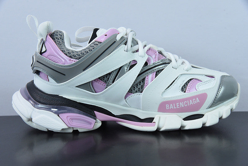 B*lenciaga Track White Pink Pink Grey