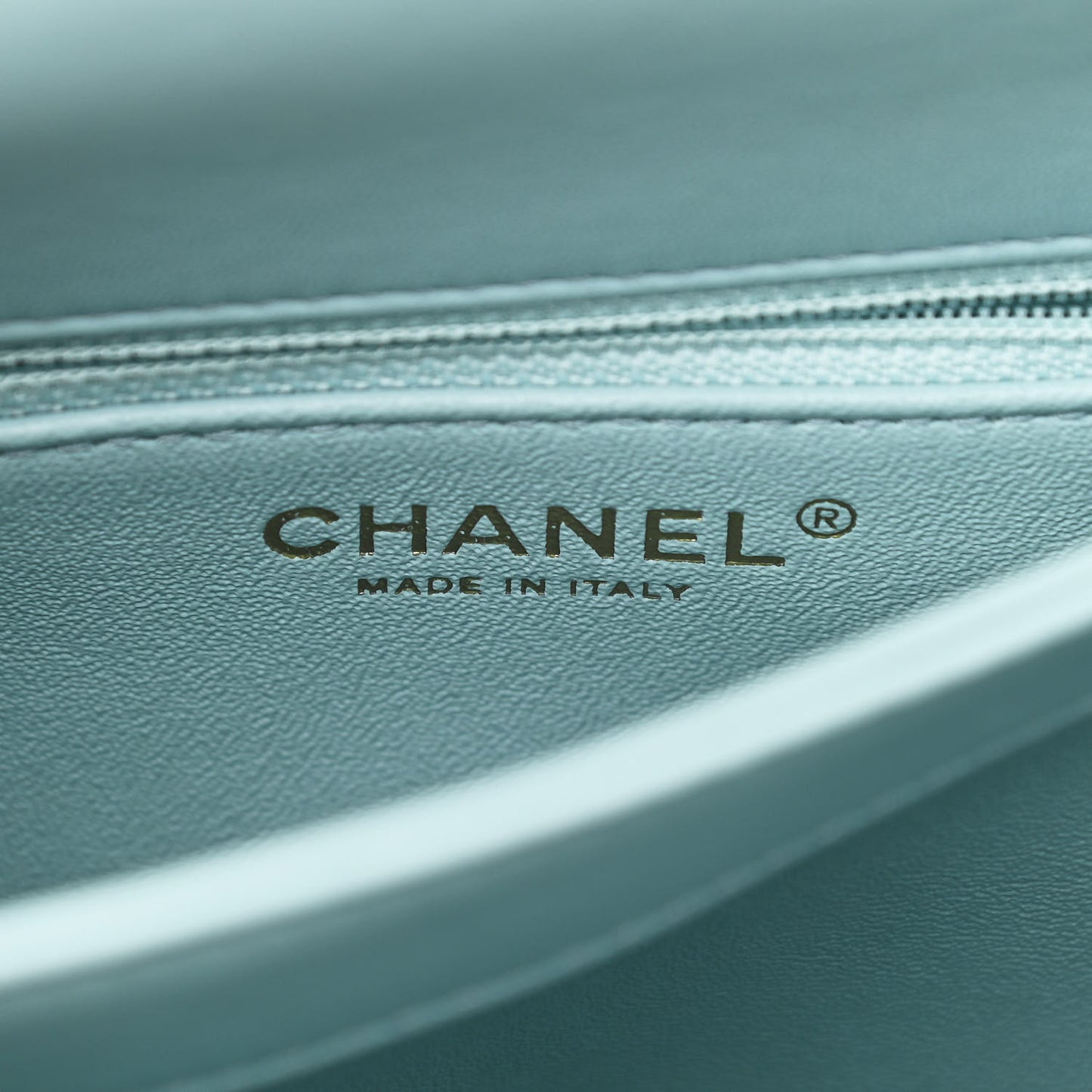 Cha Lambskin Quilted Small Trendy CC Flap Dual Handle Bag Light Blue